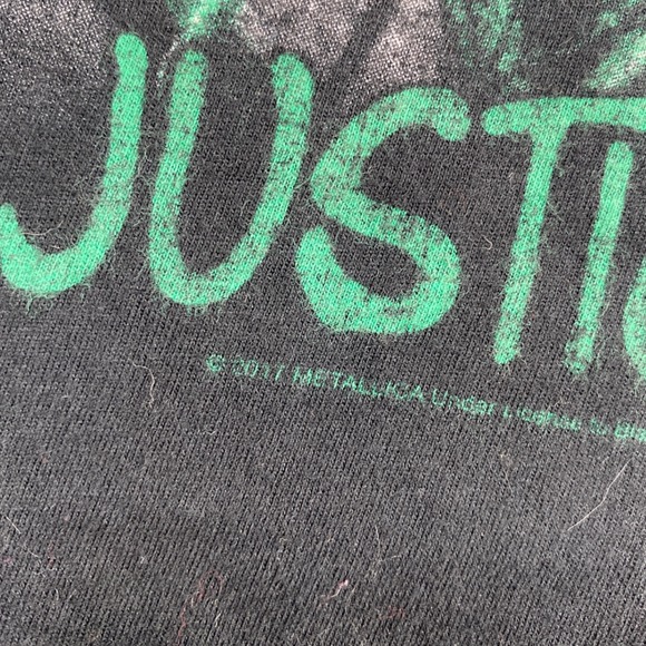 Metallica And Justice For All 2017 Black T-Shirt Women's Large Band T Bay Island - Picture 3 of 8